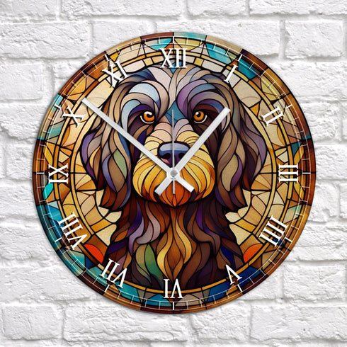 Cockapoo Black Suncatcher Effect Clock